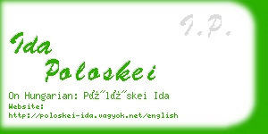 ida poloskei business card